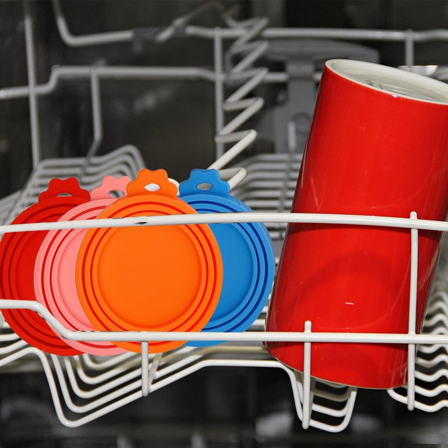 8 Pcs Pet Can Covers, Food Can Lids for All Standard Size Dog Cat Cans.