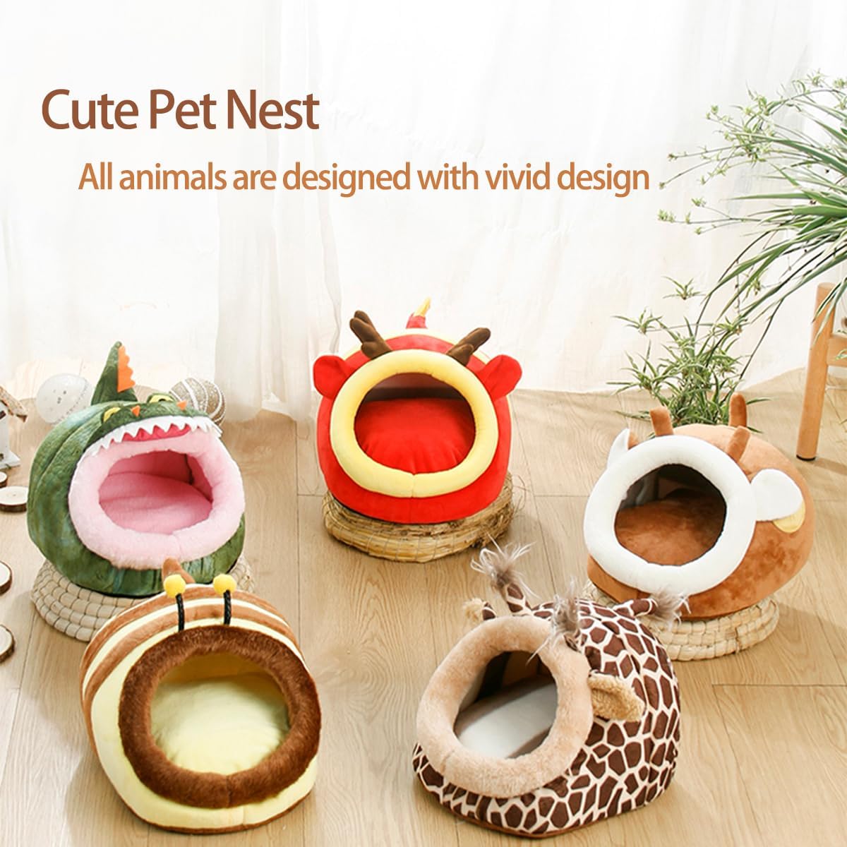 Guinea Pig Bed House & Hideout for Rat Bearded Dragon Hedgehog Ferret to Sleep and Hide, Guinea Pig Cage Accessories Habitat Décor (X-Large, 3.Pig)
