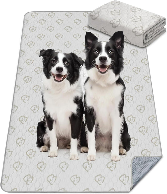 FXW Washable Pee Pads for Dogs, Puppy Pads with Super Absorbent, Specifically Designed Rollick/Homeplus 32/40/45inch 8 Panels Dog Playpen, 98" x 43" Rectangle, Khaki, 1 Pack