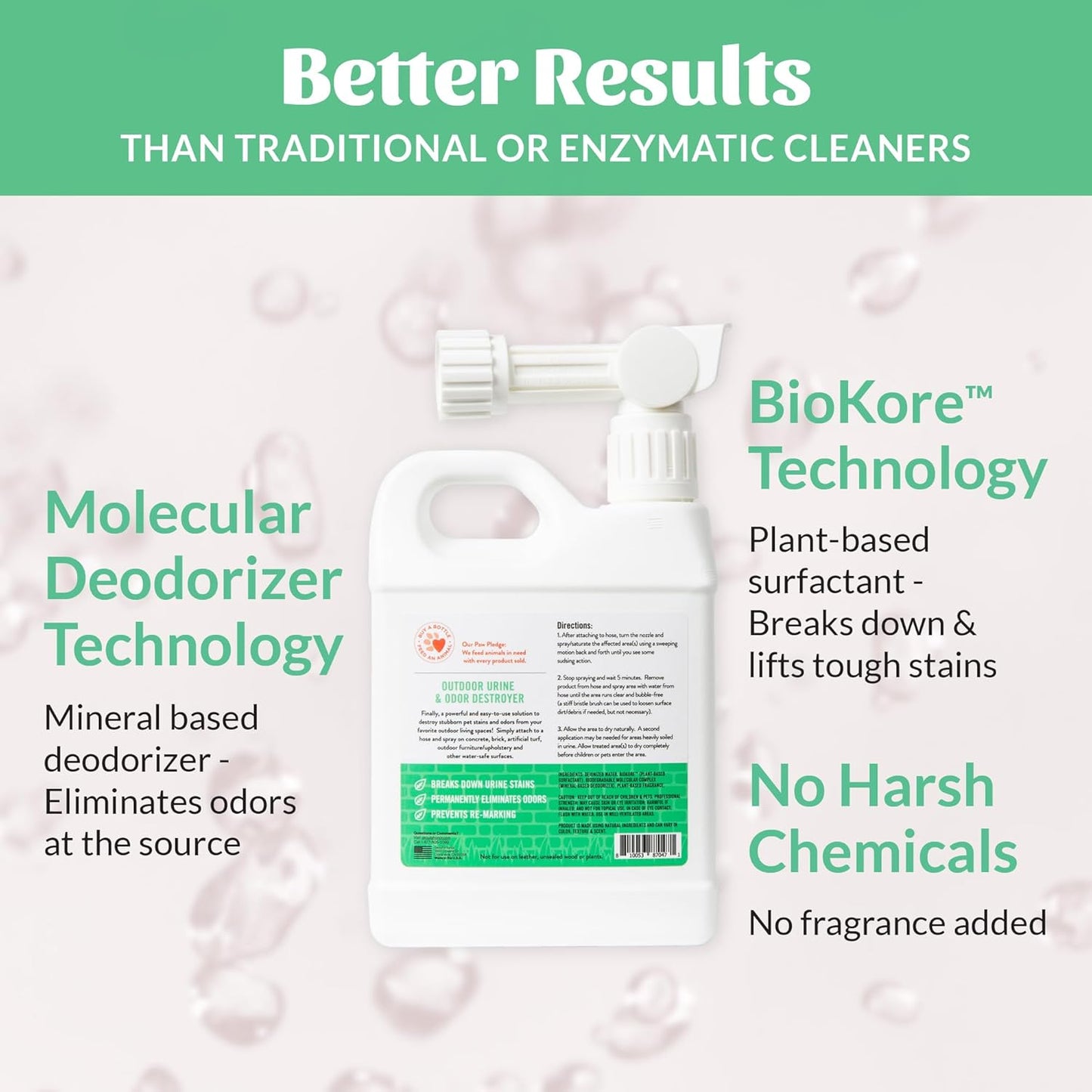 SKOUT'S HONOR Pet Urine & Odor Destroyer Concrete & Turf - Professional Strength, Plant-Powered, Cruelty-Free Urine Eliminator for Concrete, Turf, and Outdoor Living Spaces 32 oz.