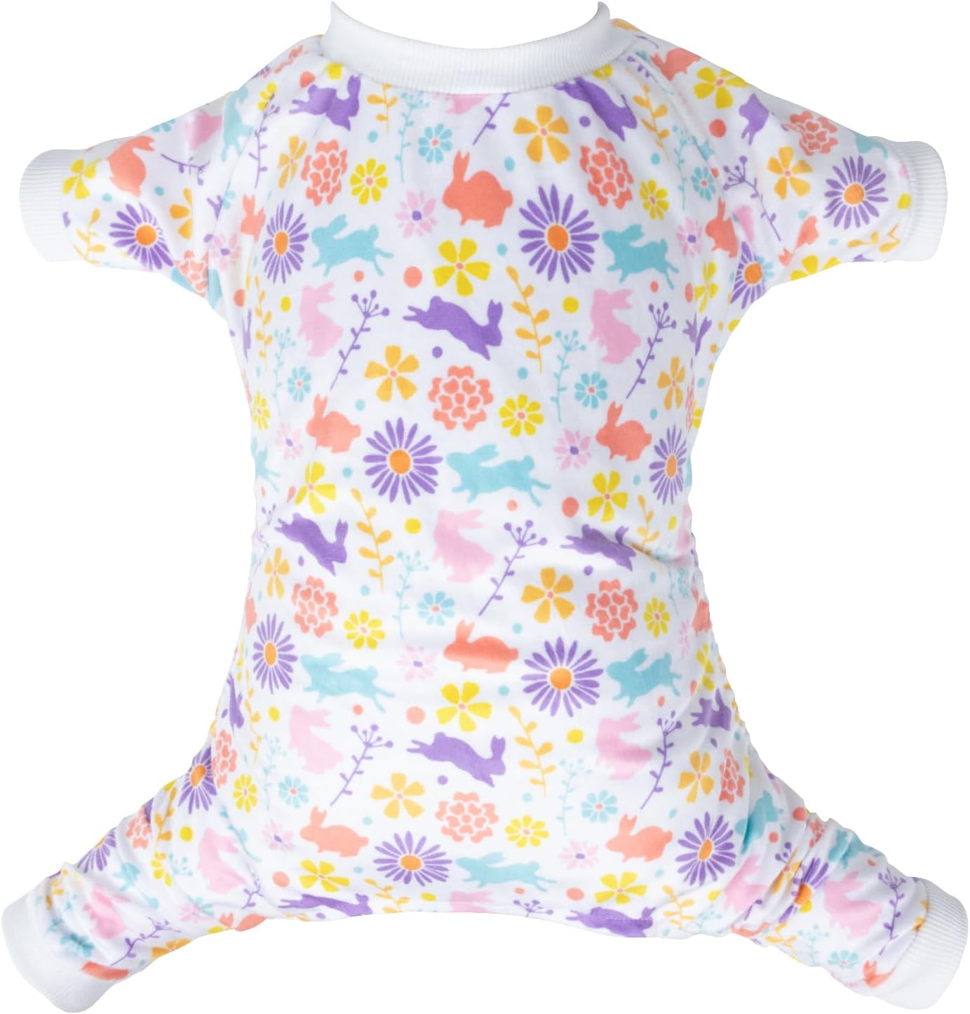 CuteBone Small Dogs Outfit Soft Puppy Onesies Pjs Dog Easter Rabbit Pajamas Pet Coat Cat Apparel Comfy Doggie Jumpsuit Bodysuit for All Seasons P276XS