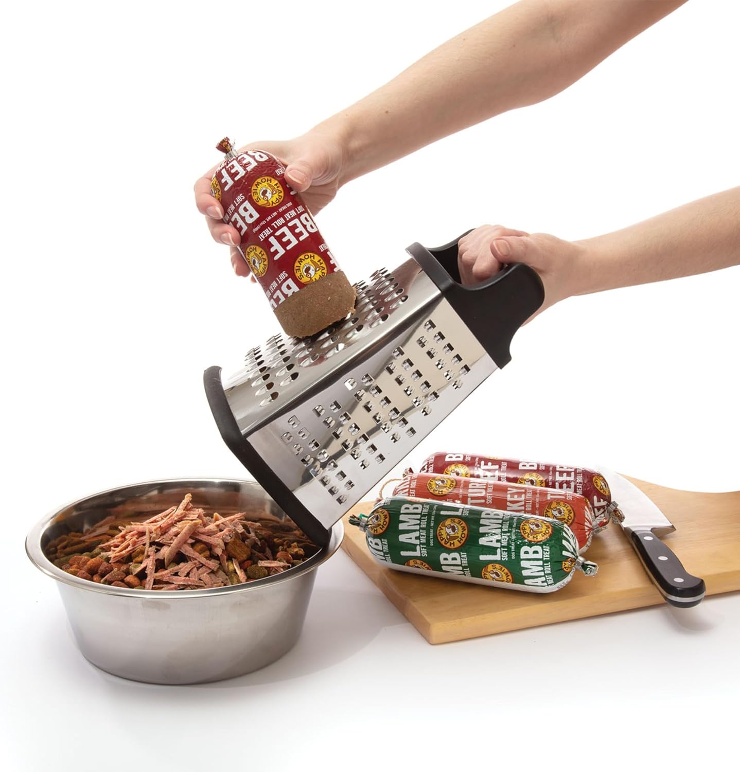 Happy Howie's Soft Meat Roll Treat - Soft Dog Food Rolls, Natural Ingredients, for All Dogs, Made in USA - Beef, Lamb, Turkey, 12 Oz (Pack of 3)