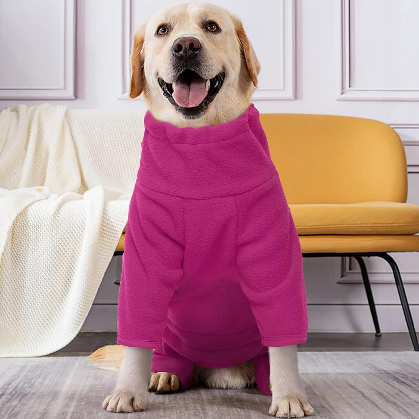 ROZKITCH Dog Jackets for Small Dogs, Pet Windproof Warm Cold Weather Jacket Vest Cozy Jumpsuit Apparel Outfit Clothes for Small Medium Large Dog Walking Hiking Sleep Pink S
