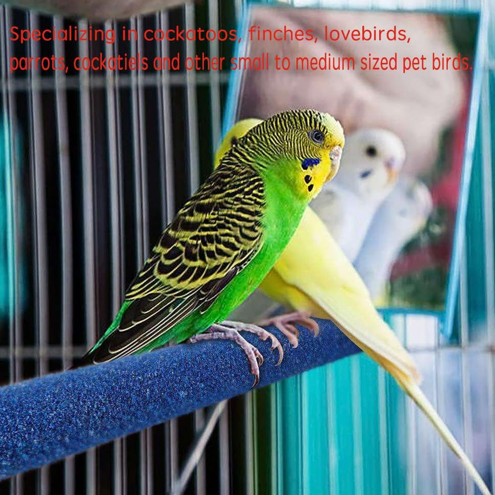 10 Pcs Parrot Perch Stand Bird Perch Stand Toy Colorful Paw Grinding Stick Cage Wooden Parakeet Perch Accessories for Cockatiels