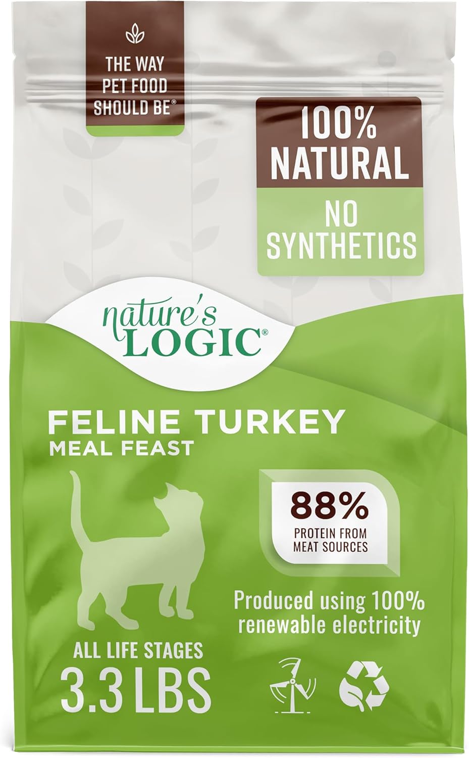 Nature's Logic Turkey Dry Cat Food (1 Pack), 3.3 lb