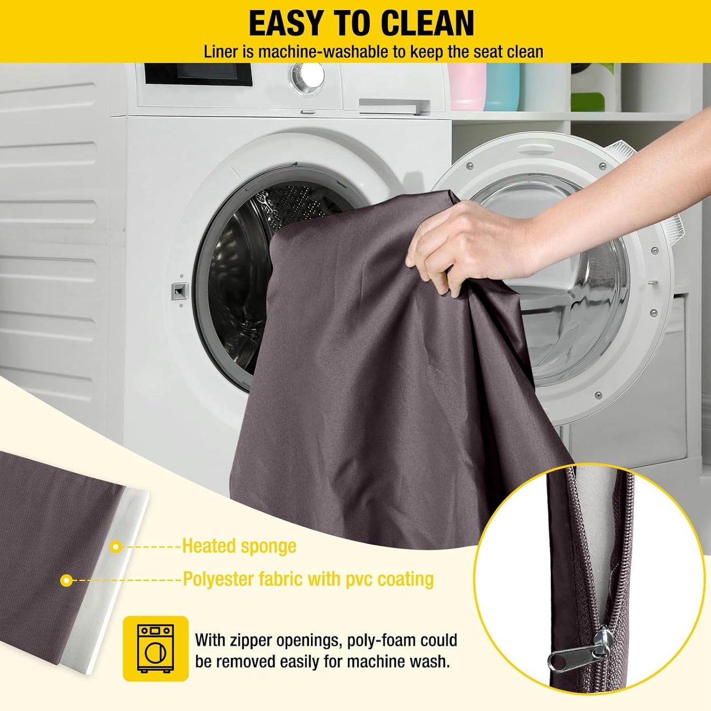 Insulated Outdoor Dog House with Liner for Winter Wooden Dog Kennel with All-Around Iron Frame,Waterproof