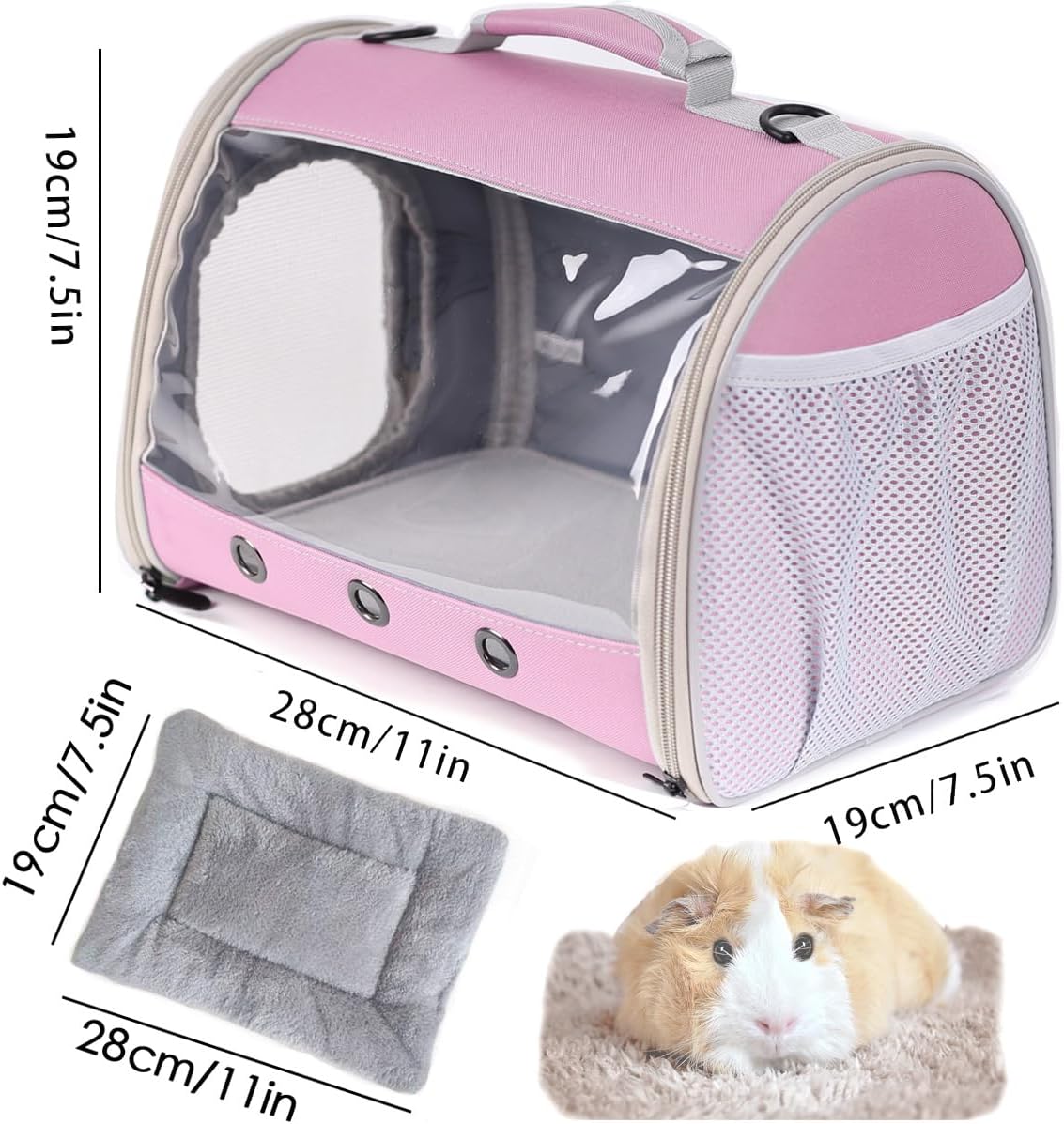 Lizard Travel Carrier Backpack,Guinea Pig Backpack Carrier,Space Capsule Clear Bubble Window Astronaut Reptile Carrier Backpack for Bearded Dragon,Hamster,Sugar Glider,Bunny