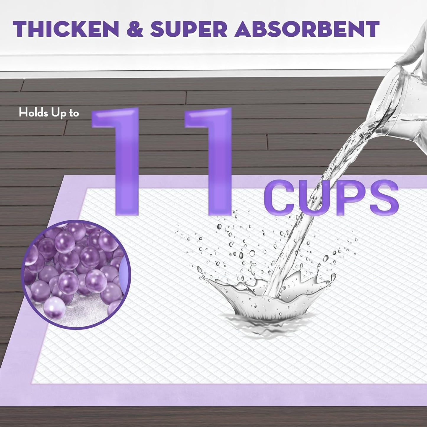 CROCI Dog Pads Extra Large 36x36in, Puppy Pads with Adhesive Tabs Super Absorbent Up to 11 Cups, Disposable (100 Counts)