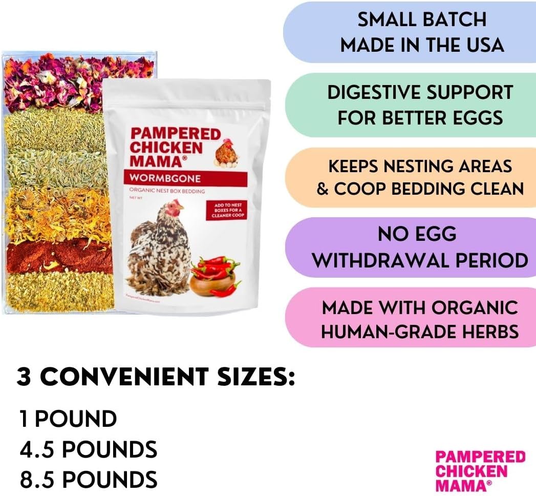 WormBGone Non-GMO Backyard Chicken Nesting Herbs (1 Pound)