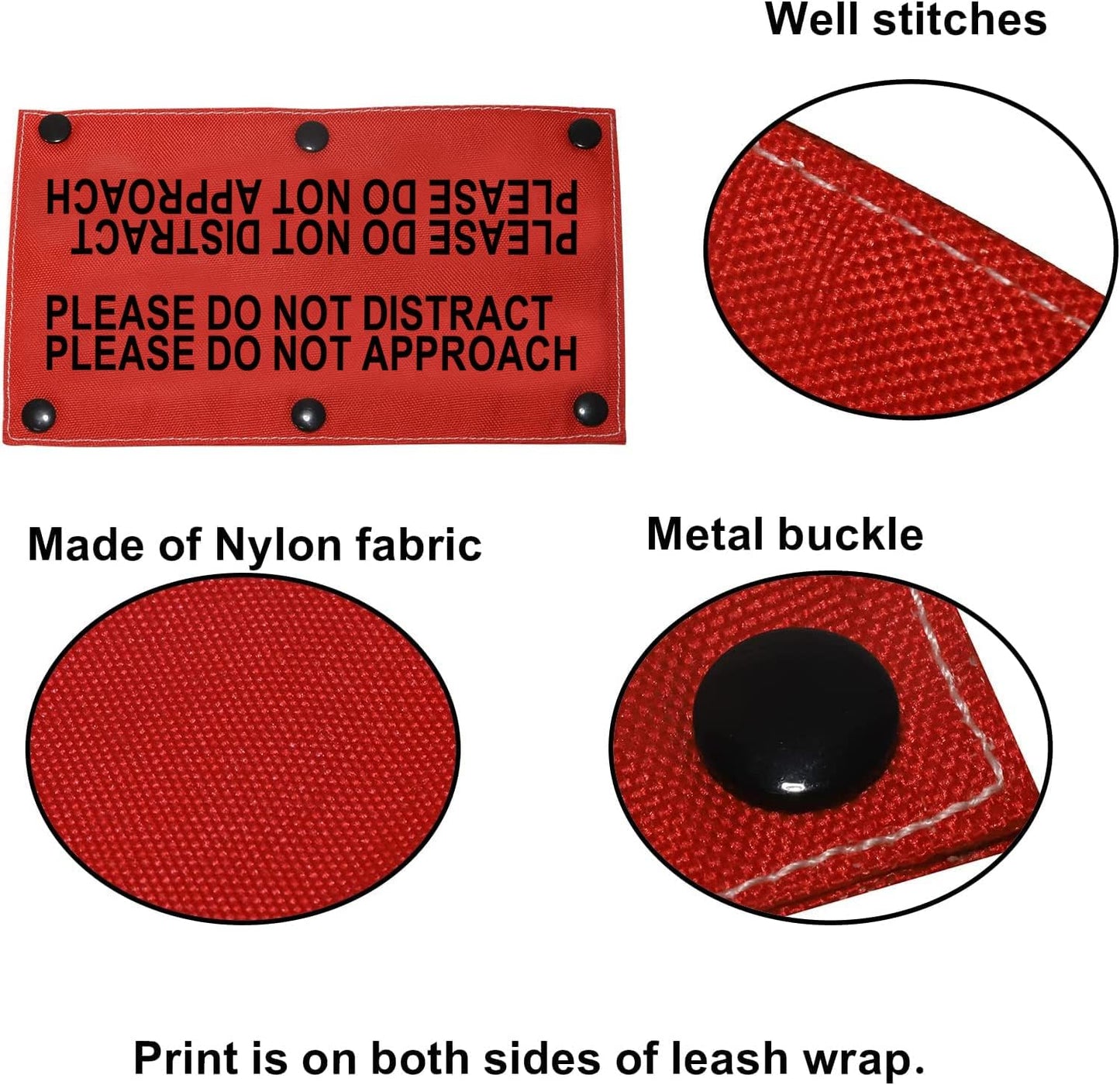 Funny Dog Leash Sleeve Please Do Not Distract Please Do Not Approach Dog Leash Wrap Sleeve (Not Distract Not Approach-Sleeve)