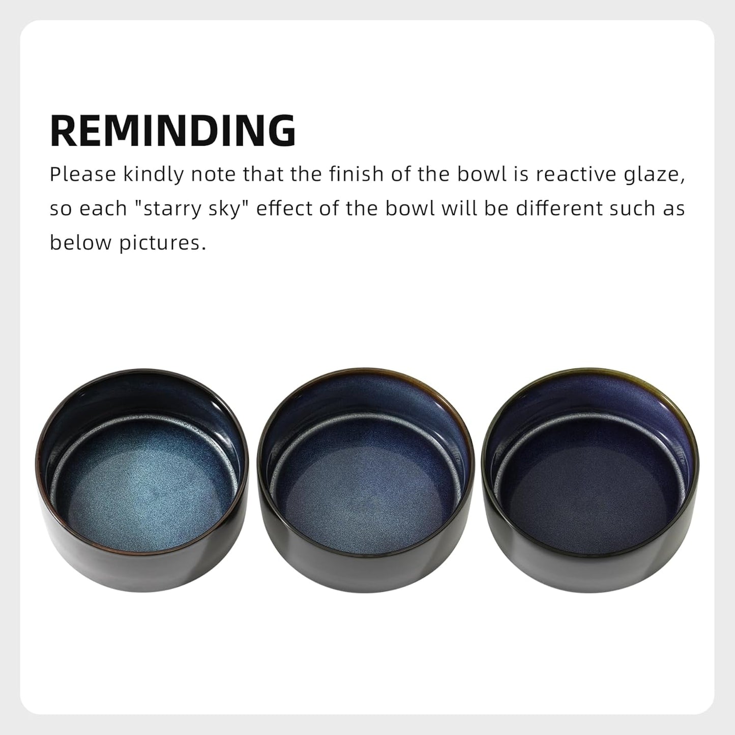 Ceramic Set of 2 Cat Bowls, Food and Water Bowls for Cats, Kitty, 2pcs Cat Dishes, Pet Feeder(5.1inch, 2 x Starry Sky Bowls)