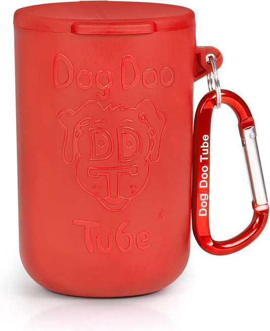 Dog Doo Tube Filled Dog Waste Bag Holders - Reusable Dog Poop Bag Tubes Designed to Keep in Odors and Germs