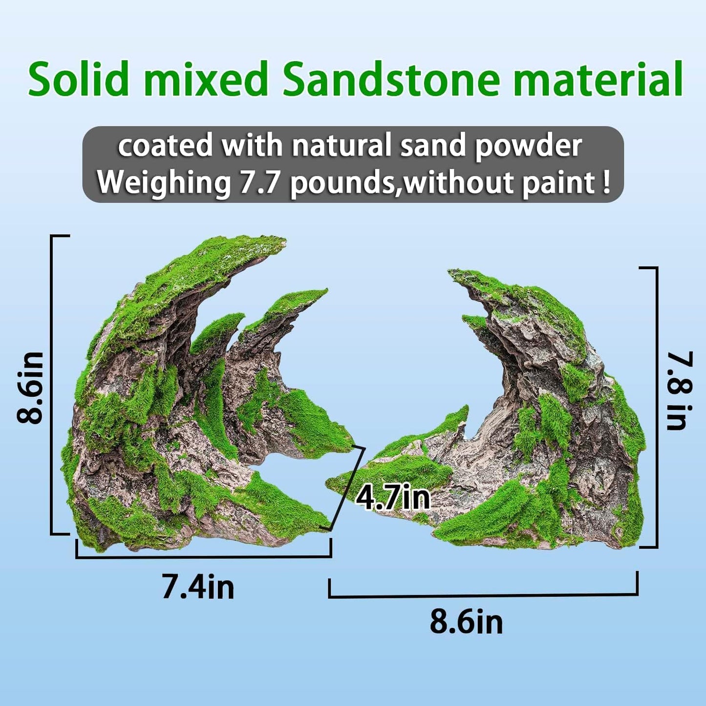 Novelsite Fish Tank Accessories, Aquarium Decorations, Scenery, Rock Ornaments - Create Aquatic Beauty with Premium Aquarium Decorations,17" W x 8.6" H x 5" D