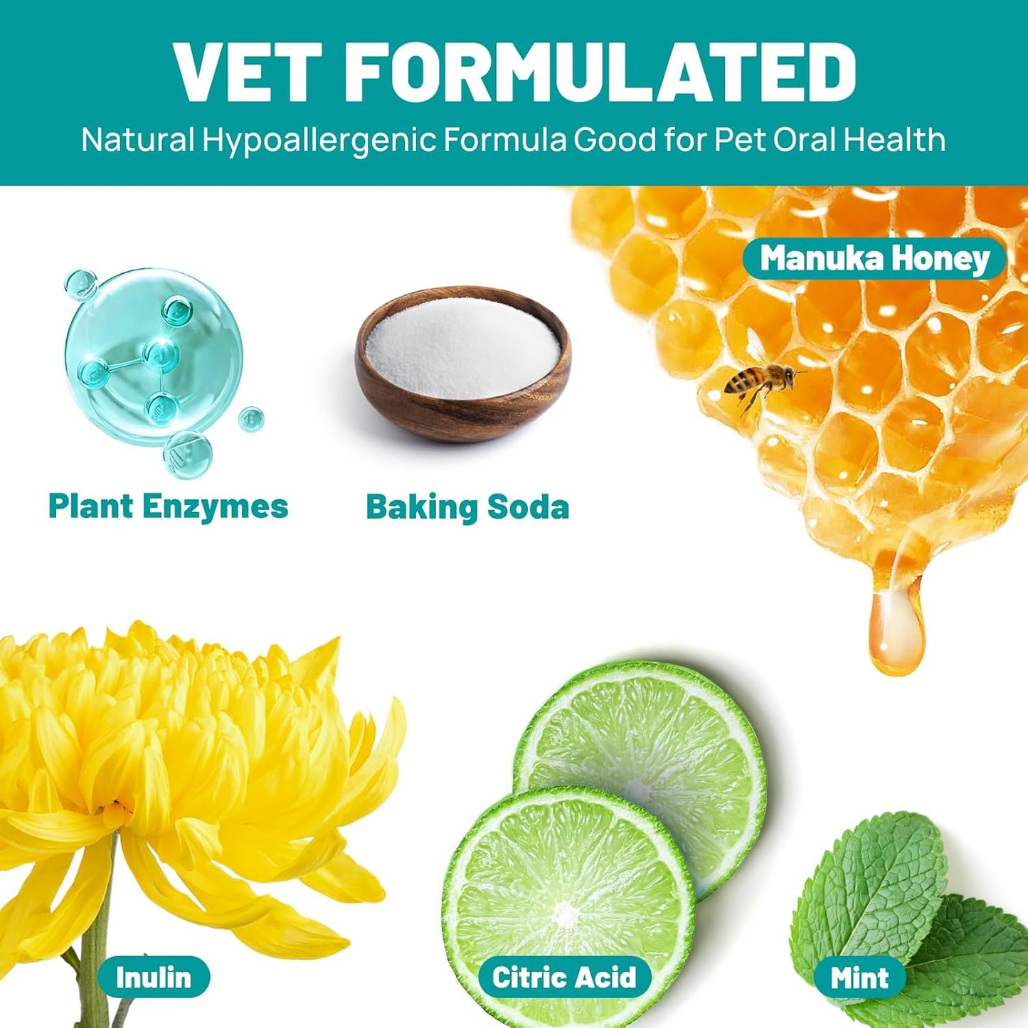 Dog Dental Care Finger Wipes - Teeth Cleaning Finger Wipes for Dog & Cats - Tooth Brushing Kit Dental Wipes for Dog - Reduces Plaque & Freshens Breath (50 PCS, Beef)