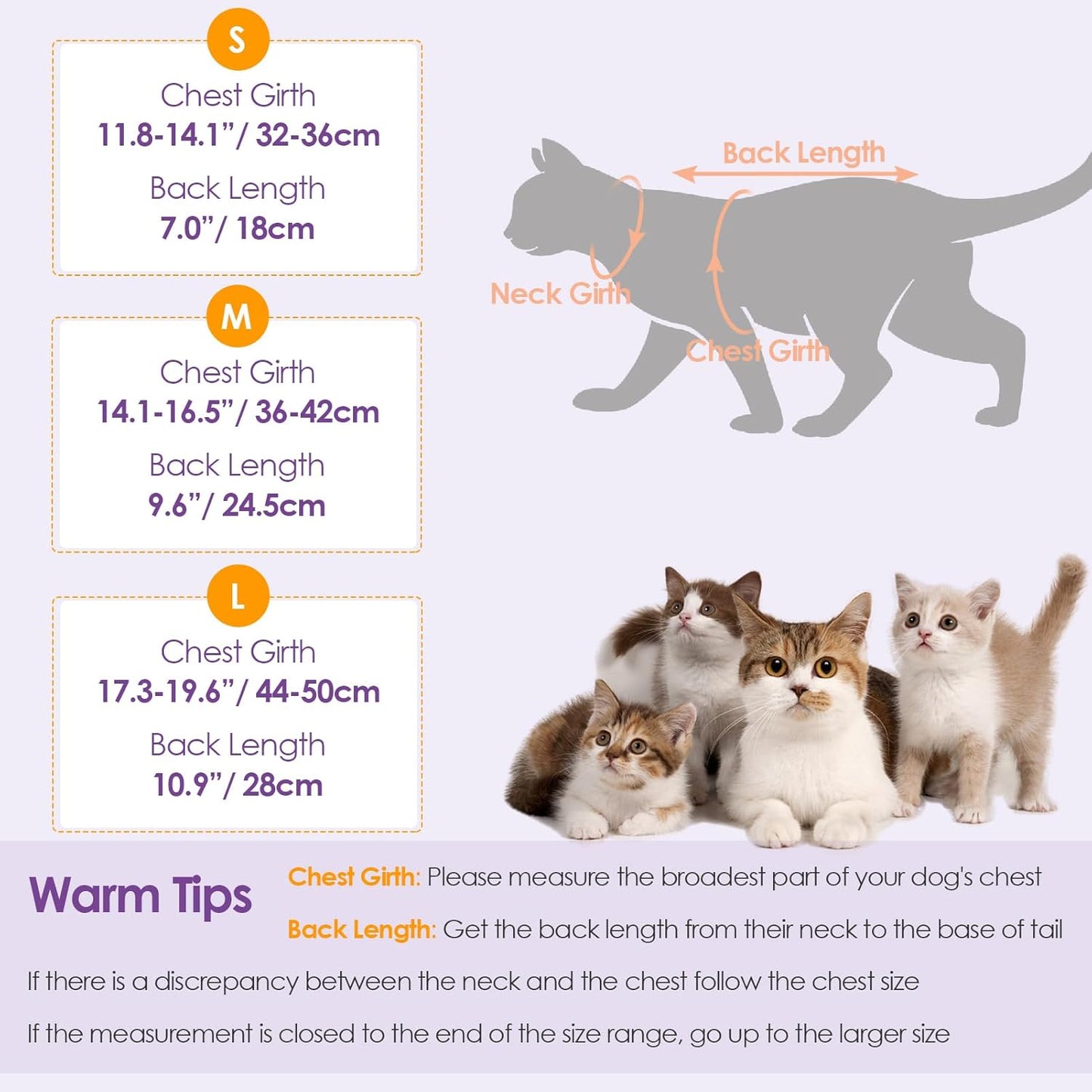 SUNFURA Cat Recovery Suit, Kitten Surgical Full Bodysuit for Abdominal Wound Protector Anti Licking After Surgery, Professional Bandages Cone E-Collar Alternative for Small Male & Female Pets