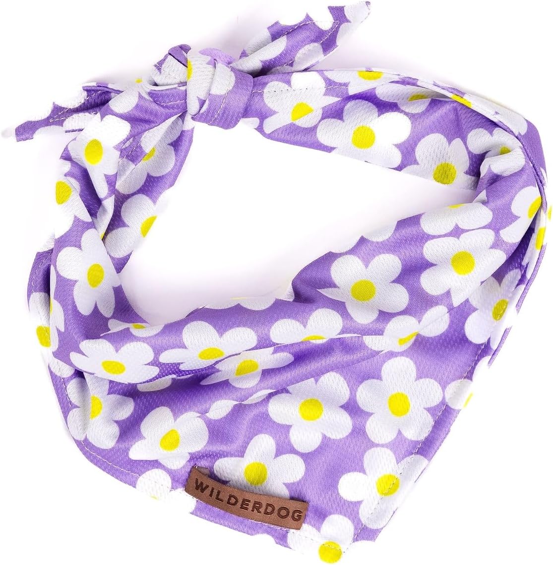 Wilderdog Dog Bandana with Lightweight Quick Drying Poly-Blend Mesh Material in Daisy