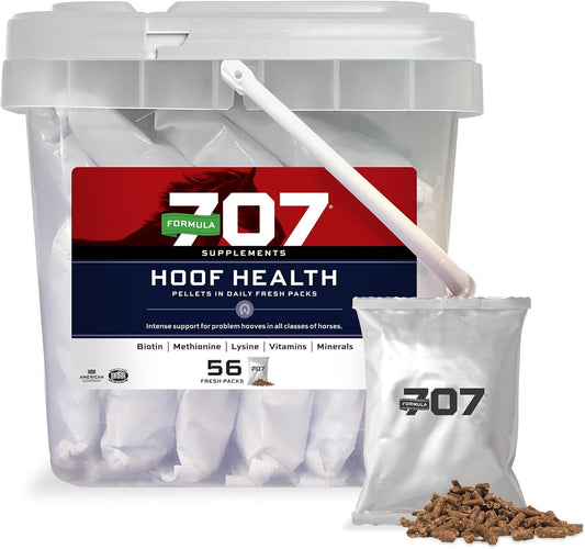 Formula 707 Hoof Health Equine Supplement, Daily Fresh Packs, 56 Day Supply - Biotin, Amino Acids, and Minerals to Improve and Support Healthy Horse Hooves