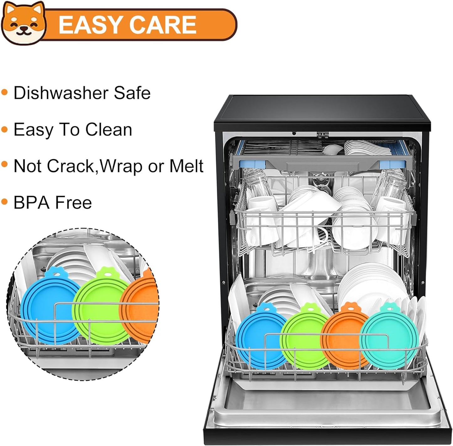 2 Pack Pet Food Cans Lids, Silicone Food Can Covers for Dog and Cat, BPA Free/Food Safe/Universal, One Fit Most Standard Size Food Can Top Teal/Green