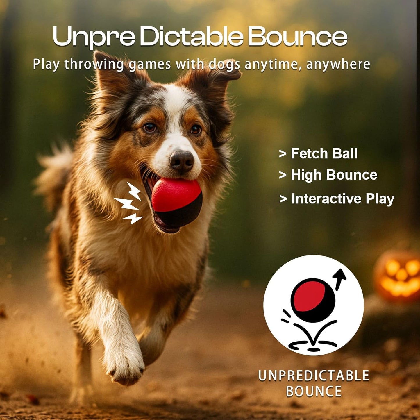 Interactive Squeaky Dog Toys Balls – Durable Rubber Dog Toy for Aggressive Chewers,High Bounce Dog Ball & Floating Fetch Ball,Indestructible Chew Toy for Medium & Large Dogs
