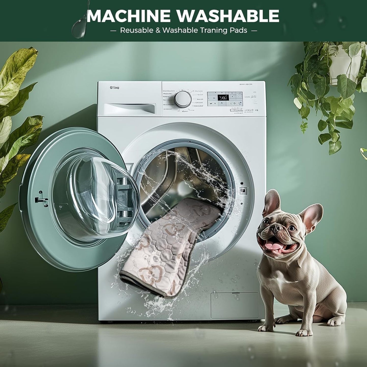 FXW Washable Pee Pads for Dogs, Puppy Pads with Super Absorbent, Specifically Designed for 30inch Cages, 29" × 18" Rectangle, Khaki, 2 Packs