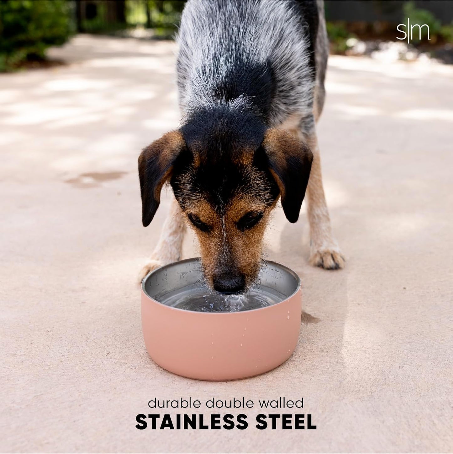 Simple Modern Stainless Steel Pet Water Bowl for Dogs & Cats | Reusable Insulated Stainless Steel Food Bowls for Dog Cat | No Tip No Slip BPA Free | Bentley Collection | Medium (32oz) | Deep Ocean