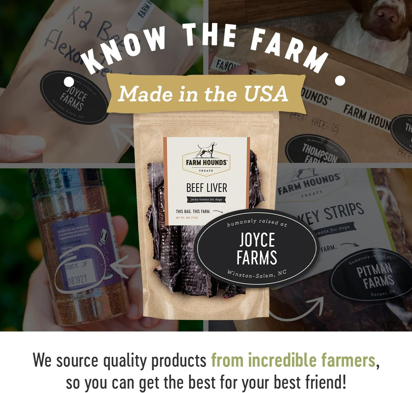 Farm Hounds - Beef Liver - Premium Natural Beef Liver Jerky For Dogs - Made From 100% Humanely Raised Cattle - Organ Treats - Great For Training & Treats - No Added Fillers - Made in USA - 4oz -2 Pack