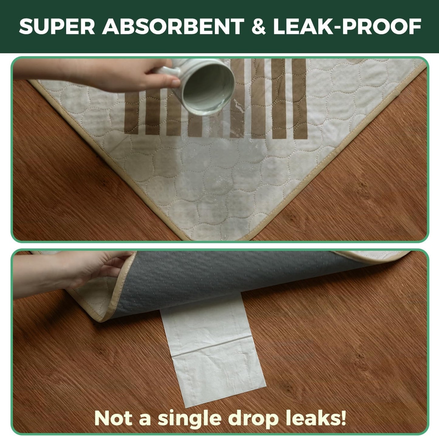 FXW Washable Pee Pads for Dogs, Puppy Pads with Super Absorbent, Specifically Designed for FXW Rollick/Homeplus 24 inch 8 Panels Dog Playpen, 63" Square, Khaki Geometric, 1 Pack