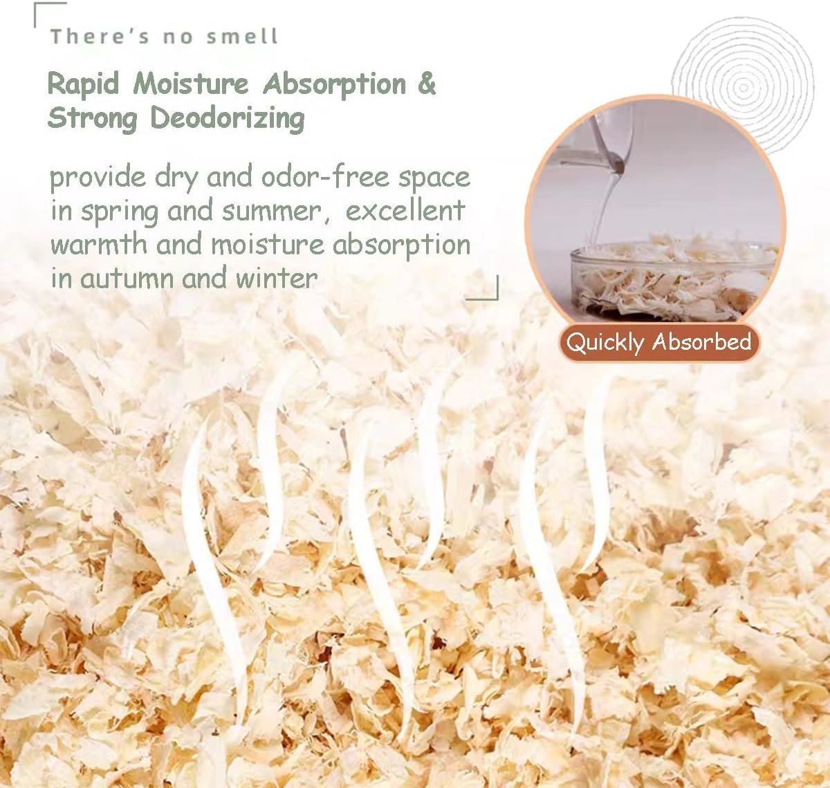 MANON ROSA Wood Shavings for Bird Bedding - Natural Aspen Soft Low-Dust & Odor-Control Nesting Material for Parakeets Parrots Rabbits Cockatiel for Cages, Nest Boxes, Small Pet Litter