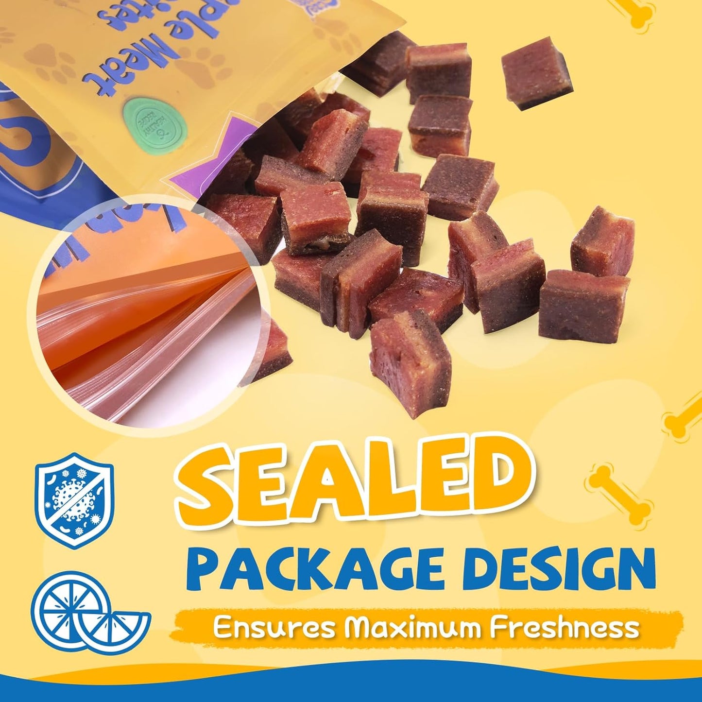 gazeupon Dog Treats,Triple Flavored Meat Bites for Dogs,Healthy Training Treats for Dogs,Made with Real Chicken,Duck,Beef,14.1 oz