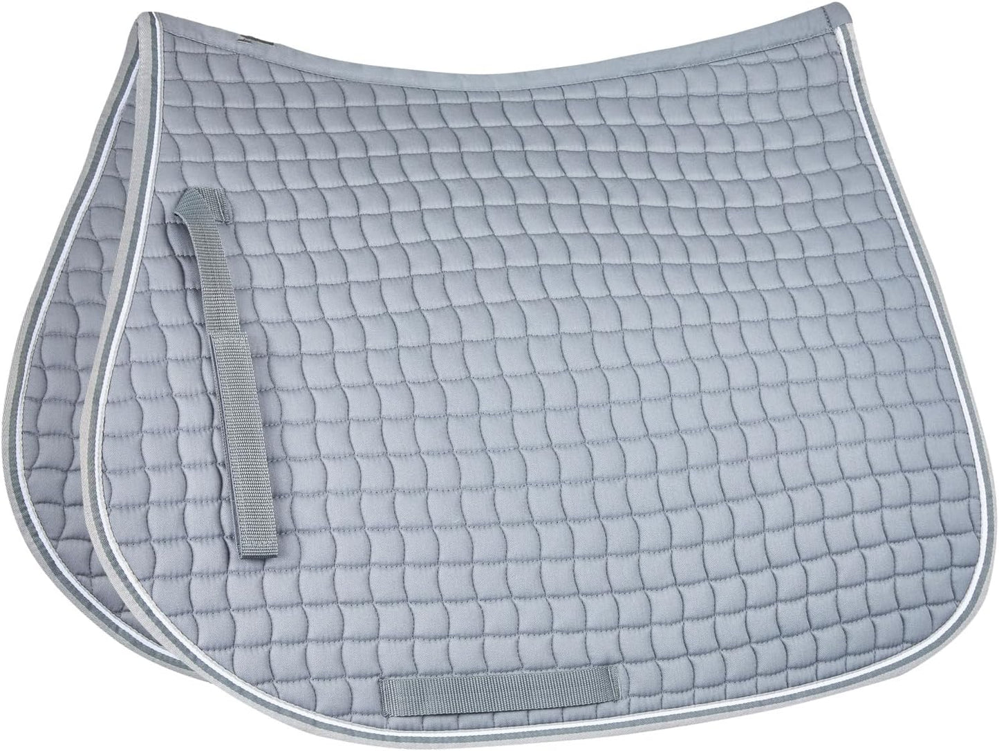 HORZE Adepto Padded All Purpose Quilted Equestrian Saddle Pad for Horses with Two-Tone Trim