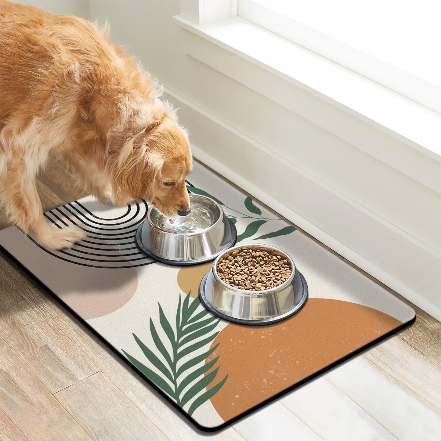 Dog Food Mats for Floors, Absorbent Dog Bowl Mat for Food and Water Dispenser Mat, Quick Dry Cat Food Mat Pet Supplies