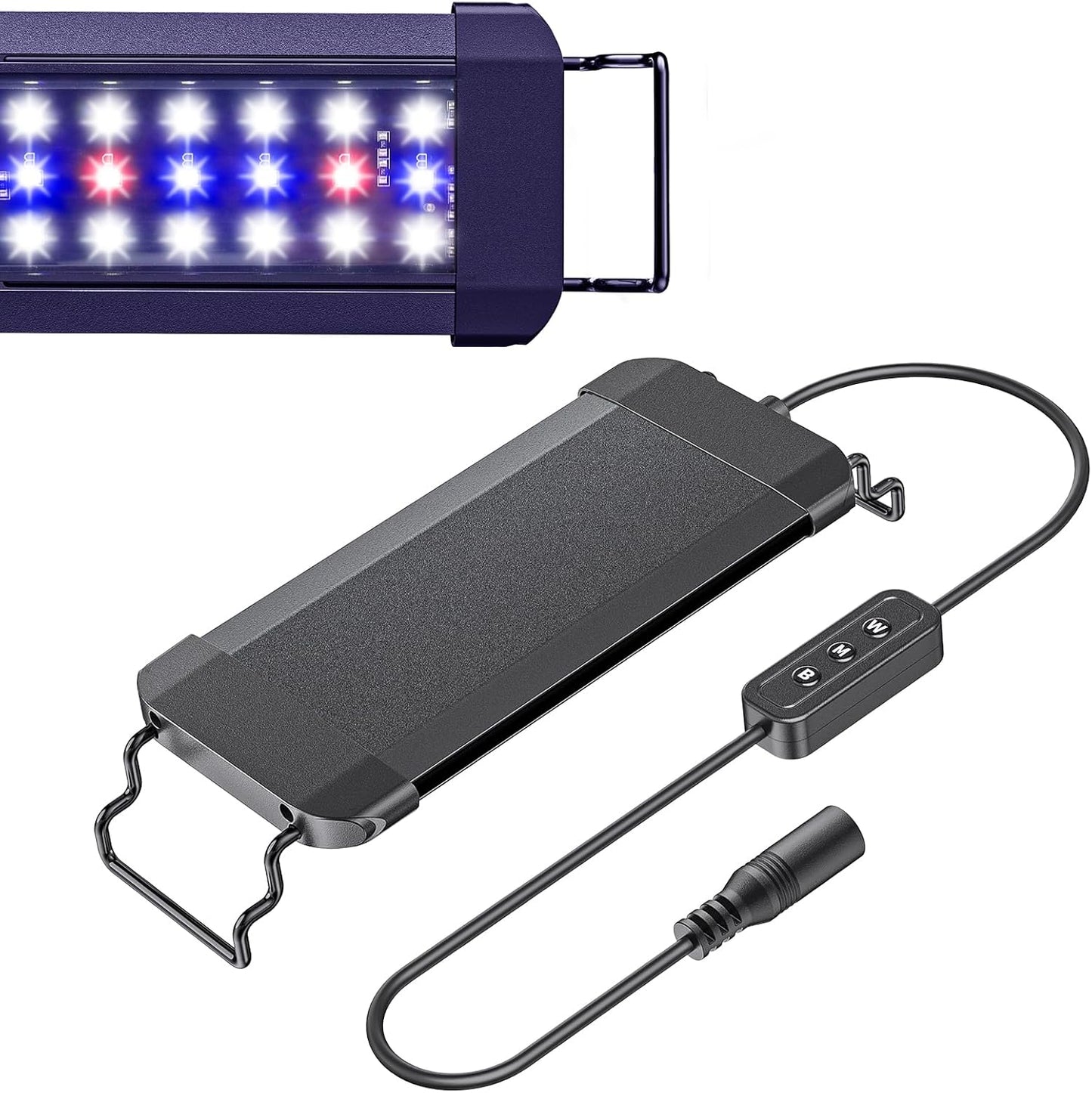 Pawfly 6 W Terrarium Light for 6" to 10" Terrariums Extendable Reptile Tank Light with Full Spectrum Brilliant White Blue Red Lights with Day & Night Modes and Adjustable Brightness