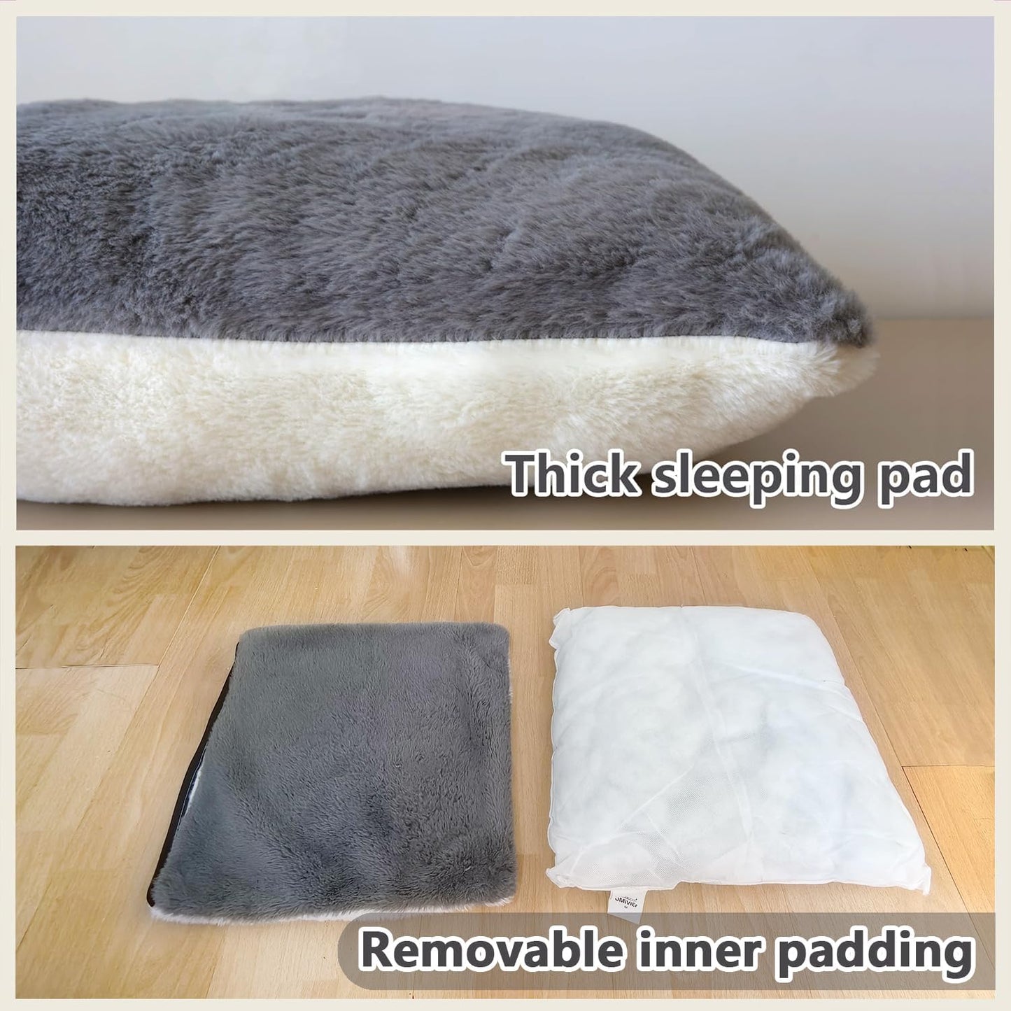 Cat Bed for Indoor Cats，Foldable cat cave，Anti-Slip & Water-Resistant Bottom，cat Houses for Indoor Cats or Small Dogs, Kitten Tent, Rabbit Bed (Dark Grey, L:(17.5"×16.9"×15.9"))