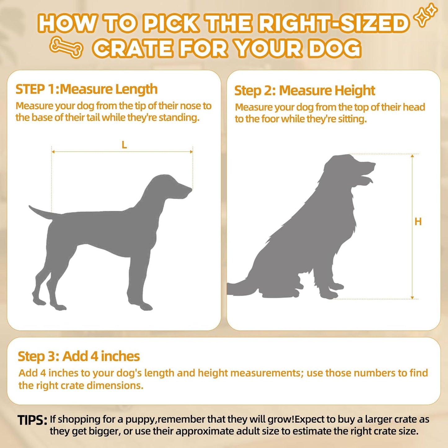 42" Large Dog Crate Furniture, Double Door Wooden Indoor Dog Kennel Furniture, Decorative Pet Cage End Table with Wheels for Large Breed Dogs, Size XL, Rustic Brown