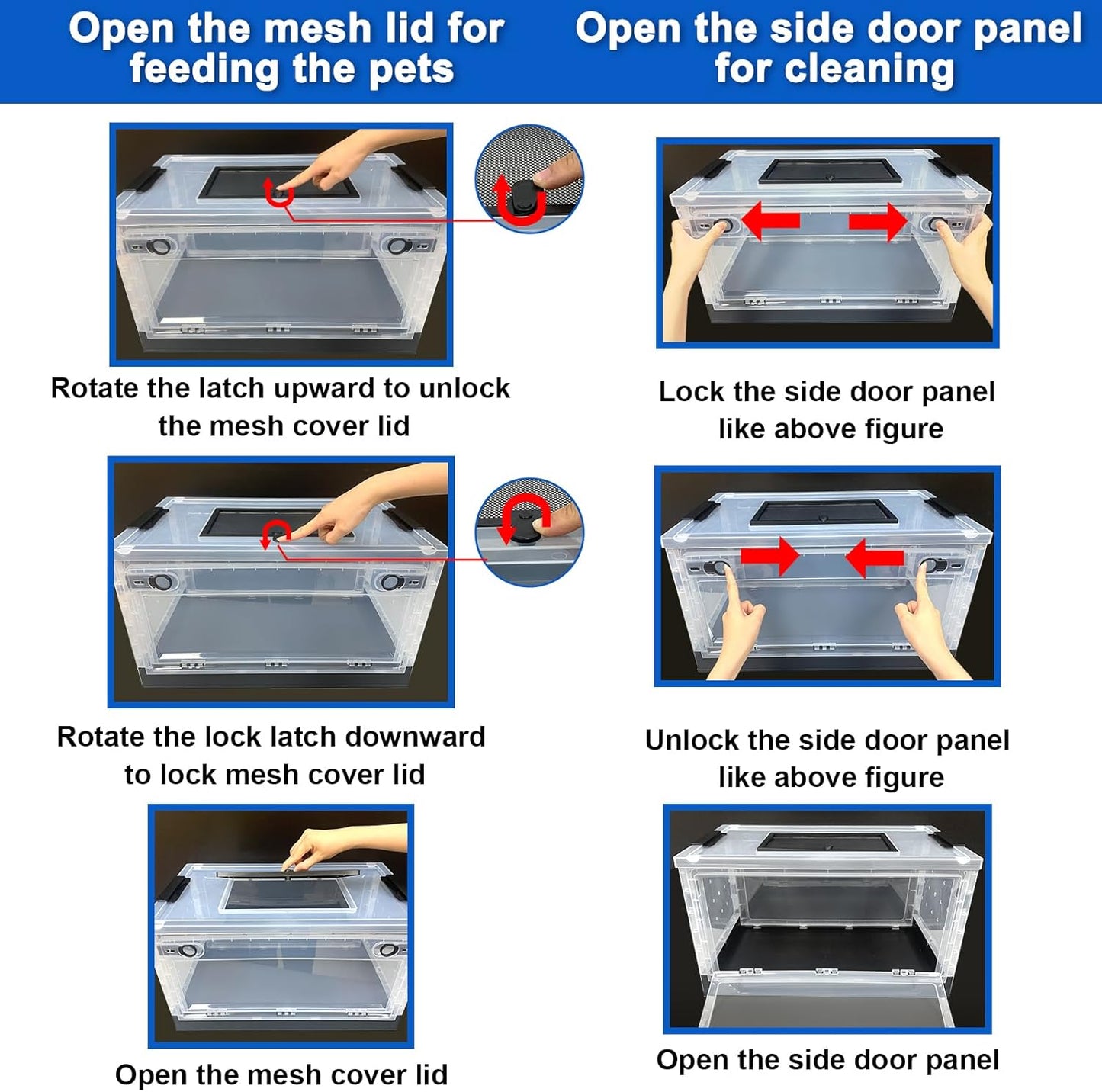 Hamster breeding House Reptile breeding Cages with Wheels (Big Size)