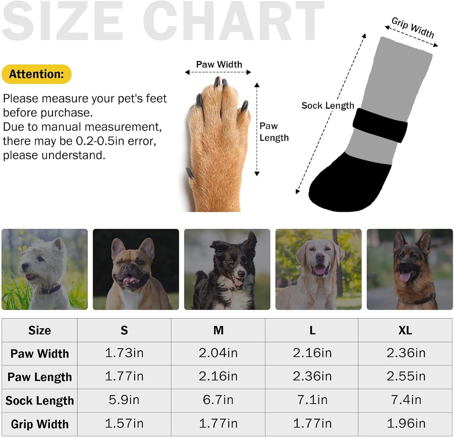 SCENEREAL Anti Slip Dog Boots & Paw Protectors for Hardwood Floor, Extended Dog Socks to Prevent Licking Paws, Waterproof Pet Snow Rain Shoe for Winter Large Senior Dogs, Pink XL