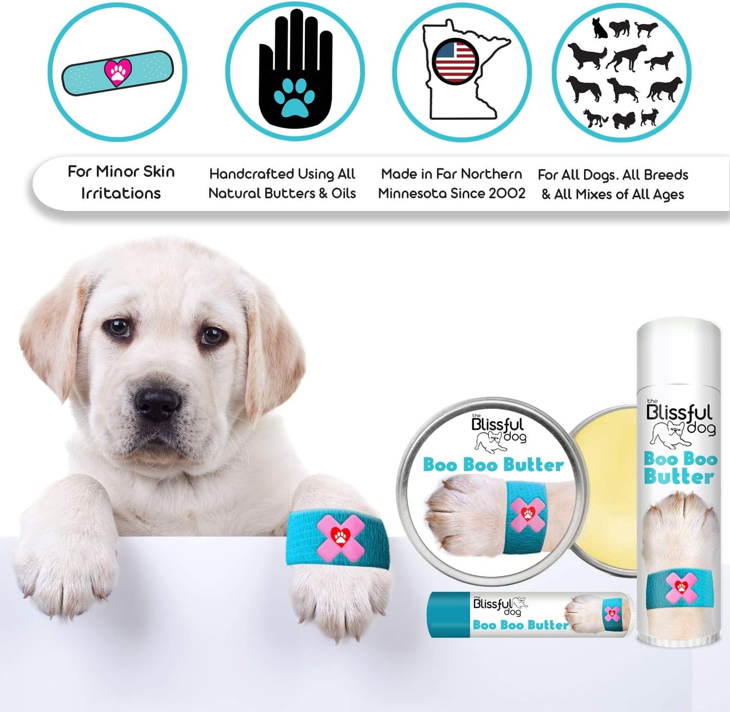 The Blissful Dog 4 oz TIN Mastiff Booboo Butter