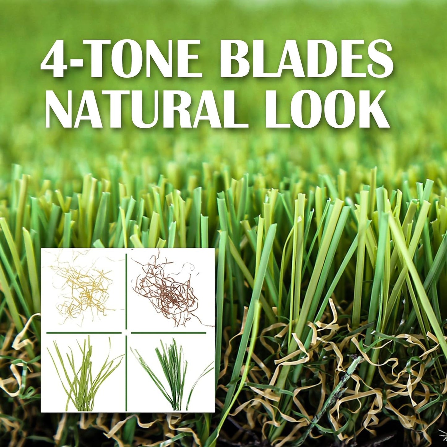 Artificial Grass Turf for Dogs 6 ft x 8 ft,1.38 inch Extra Large Fake Grass Pee Pad for Puppy Potty Training，Faux pet Grass Rug for Indoor/Outdoor Patio,Turf Grass Mat for Dogs Potty.