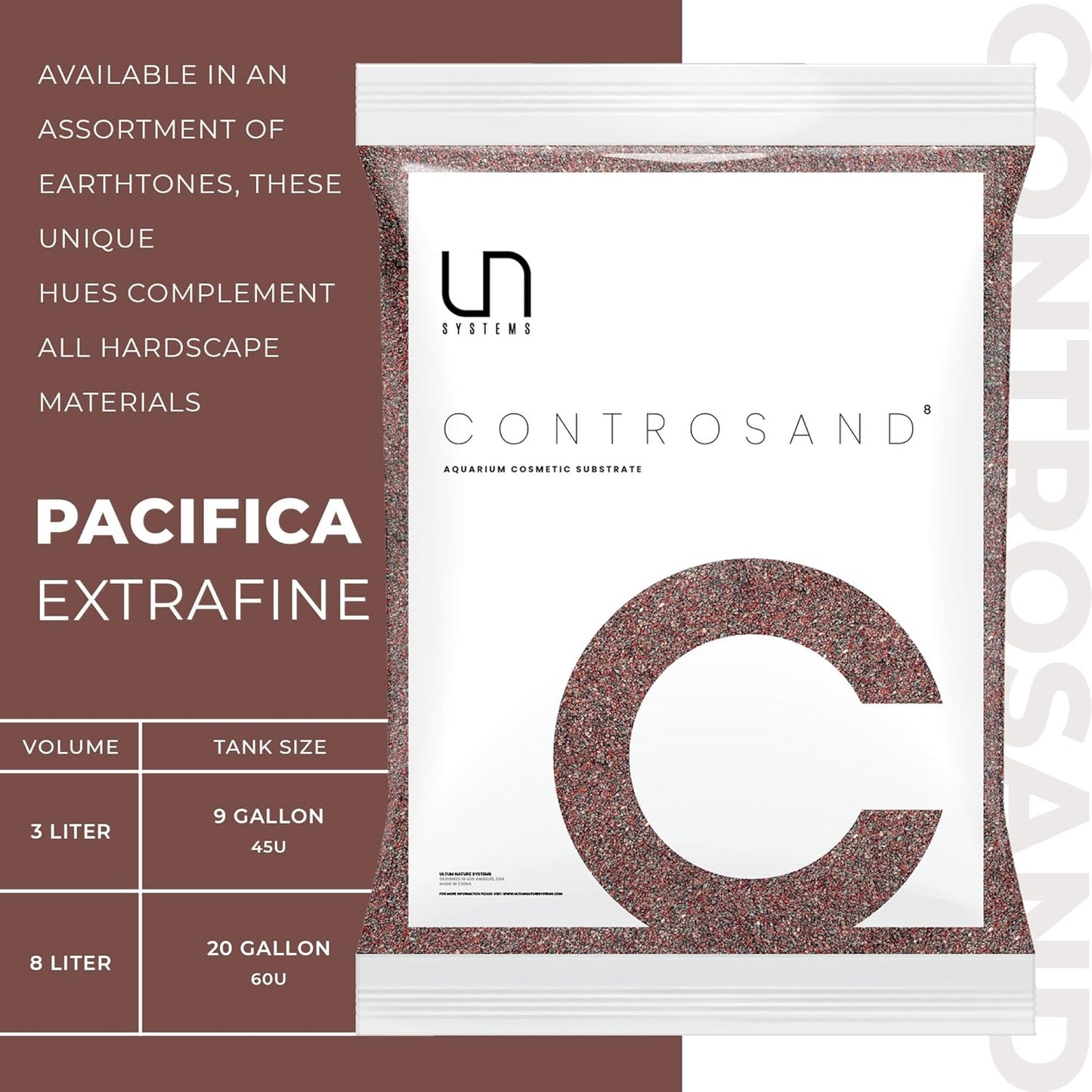 Ultum Nature Systems Controsand Pacifica Gravel (8L) - Small Pebbles for Fish Tank - Planted Aquarium Rocks - Fish Tank Substrate - Aquarium Pebbles - Versatile Fish Tank Stones