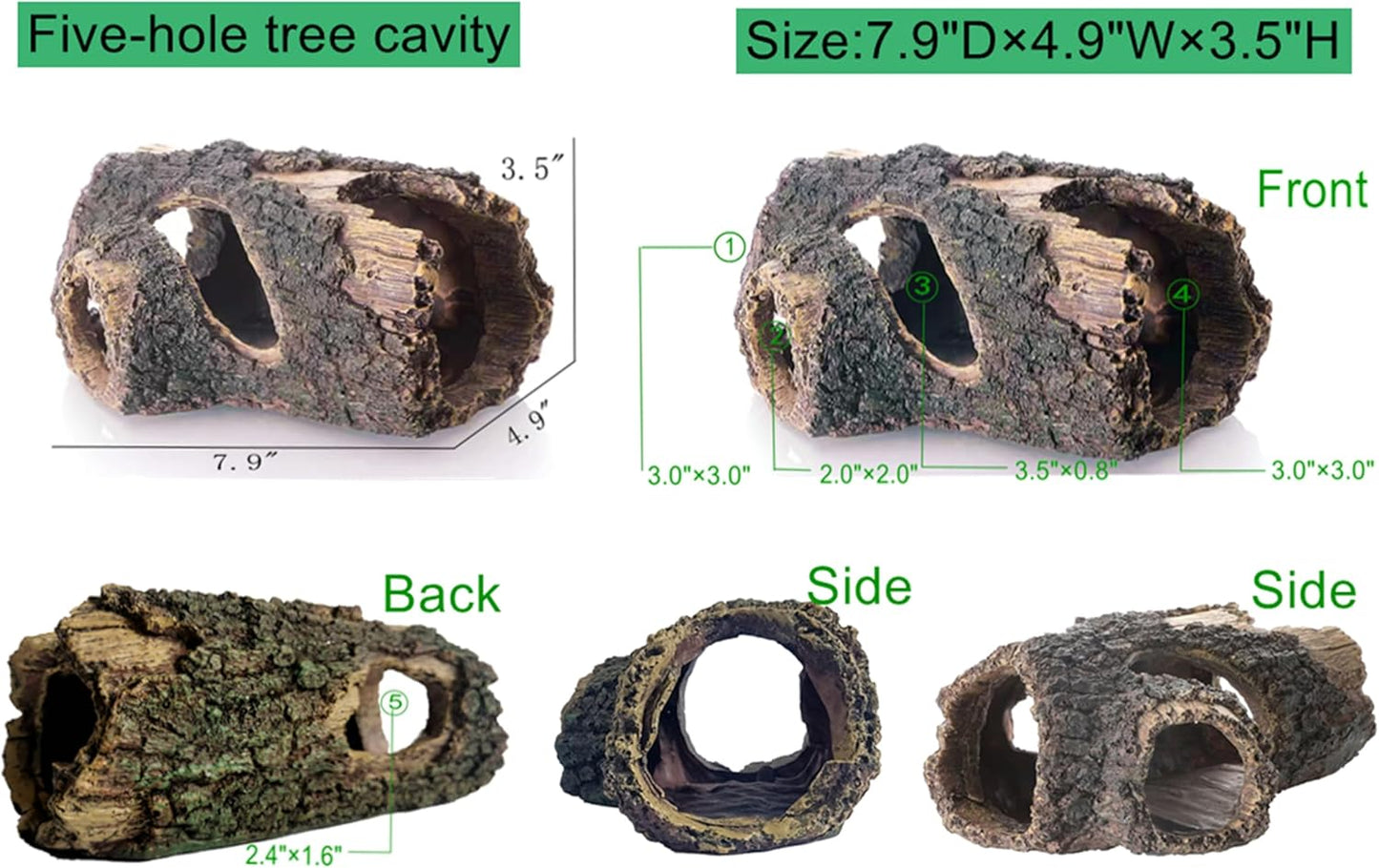 Reptile Hide Bark Texture,Snake Hide,Bearded Dragon Basking Platform,Aquarium Decor for Amphibians,Leopard Gecko,Lizard,Turtle,Tortoise,Betta Fish,Spider,Scorpion,Axolotl