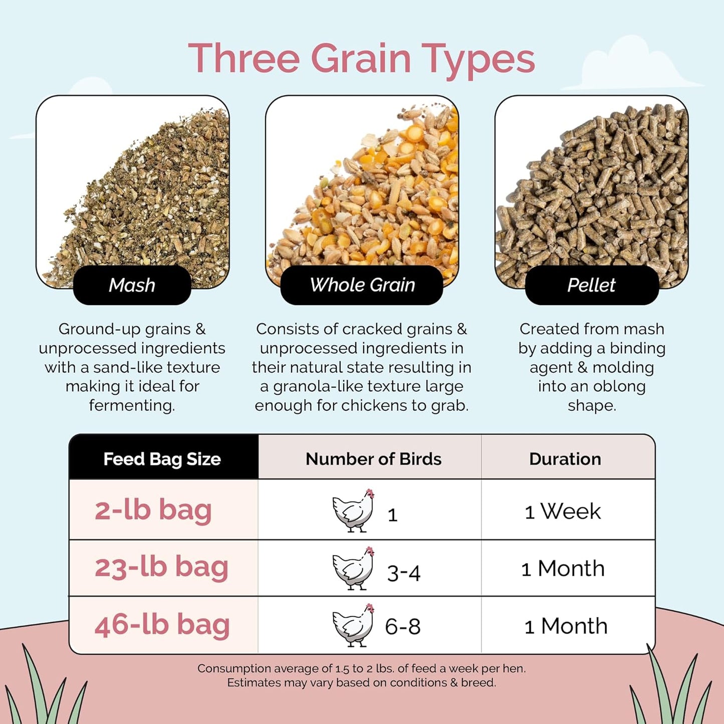 Organic Chicken Feed – Layer Mash, Non-GMO, USA Grown, 16% Protein, Corn-Free, Soy-Free, Non-Medicated Feed for Chickens, 23 lbs