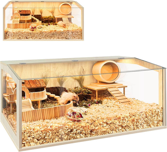 Prolee Hamster Cage Chew Proof, Guinea Pig Cages, Mice and Rat Habitat Openable Top, Hamster Habitat Solid Built