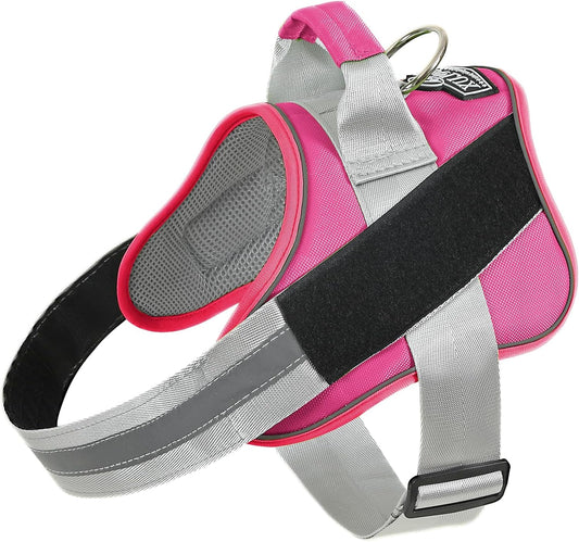 Bolux Dog Harness, No-Pull Reflective Dog Vest, Breathable Adjustable Pet Harness with Handle for Outdoor Walking - No More Pulling, Tugging or Choking (Fuchsia, X-Small (Pack of 1))