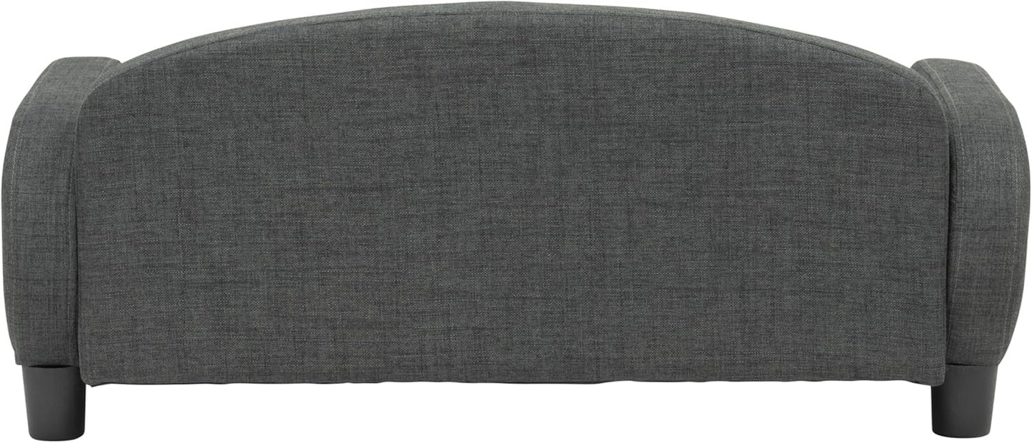 Paws & Purrs Multi-Cat Sofa Elevated Pet Bed for Indoor Cats Raised Cats Couch with Removable Washable Mattress Cover for Kittens, Dogs - 35.5" Wide, Gray