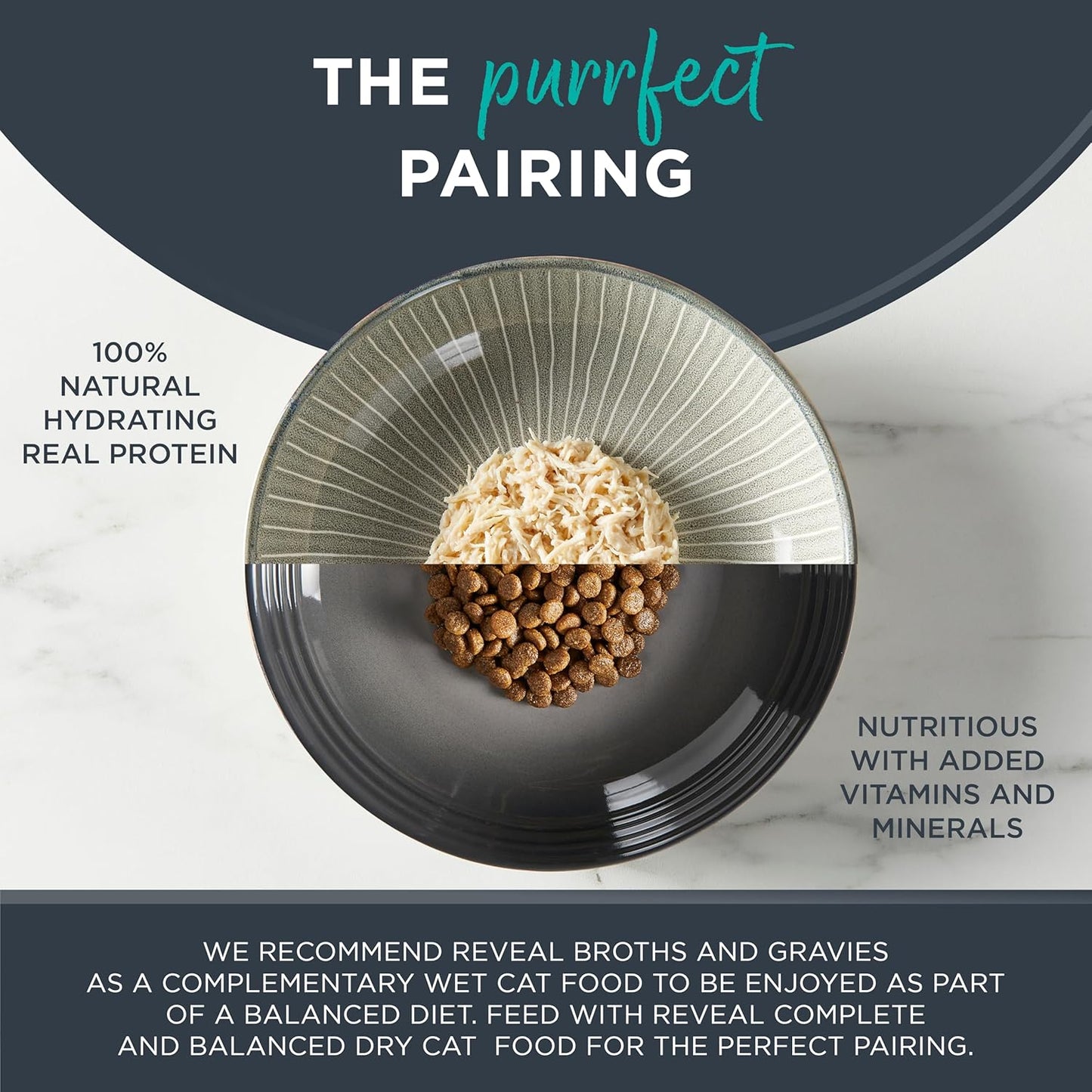 Reveal Natural Wet Cat Food in Broth, Limited Ingredient Grain Free Canned Cat Food, Protein with No Artificial Additives, Chicken Breast in Broth (24 x 2.47 oz Cans)