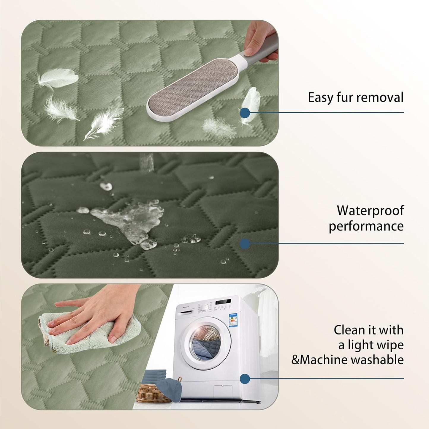 gogobunny 100% Double Sided Waterproof Dog Blanket Soft Pet Bed Cover Reversible Protect Furniture Couch Sofa Car for Puppy Cat Kids (Dark Olive/Light Olive, 30x80 Inch (Pack of 1))