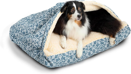 Snoozer Pet Products Luxury Rectangle Cozy Cave, Wag Collection, Extra Large, Ramey Oxford