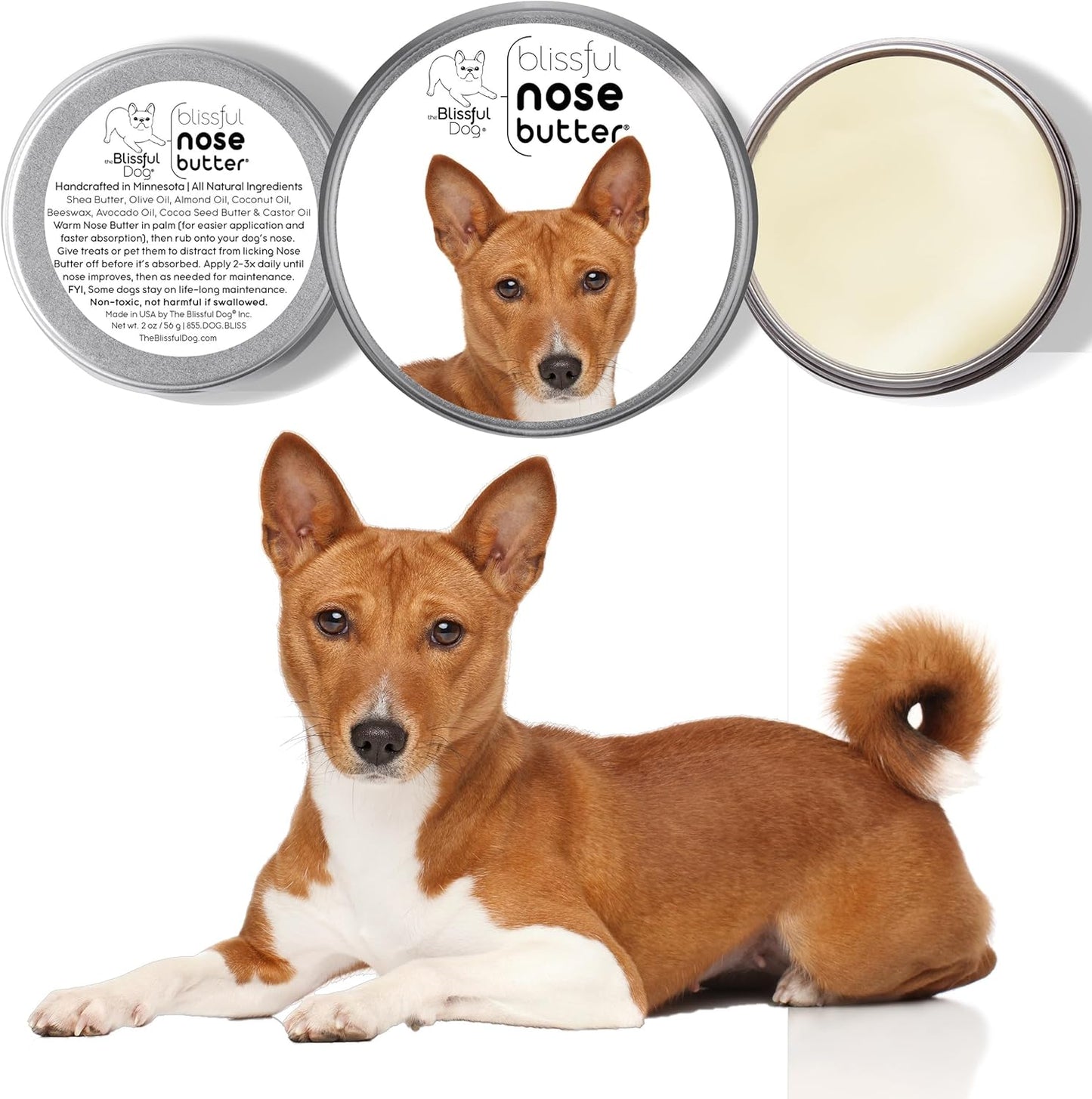 The Blissful Dog Basenji Unscented Nose Butter, 16oz