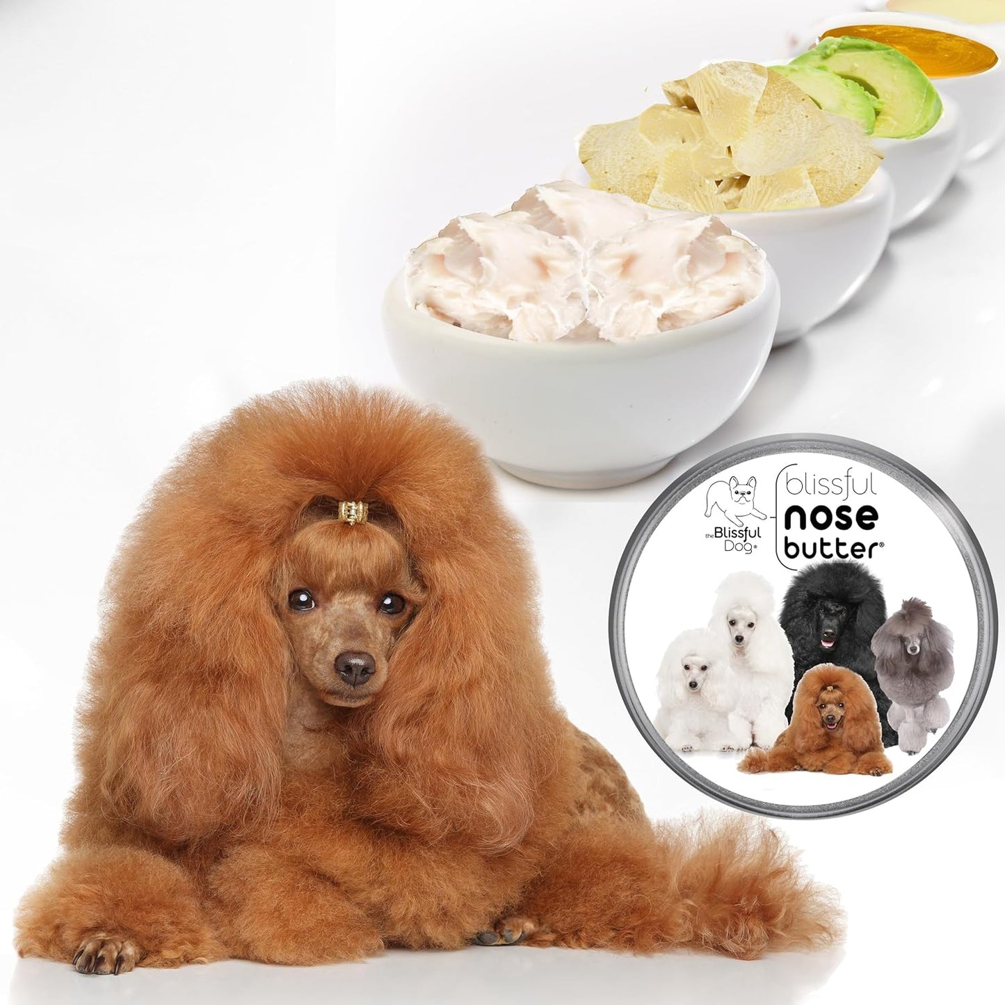 The Blissful Dog Poodle Unscented Nose Butter - Dog Nose Butter, 8 Ounce