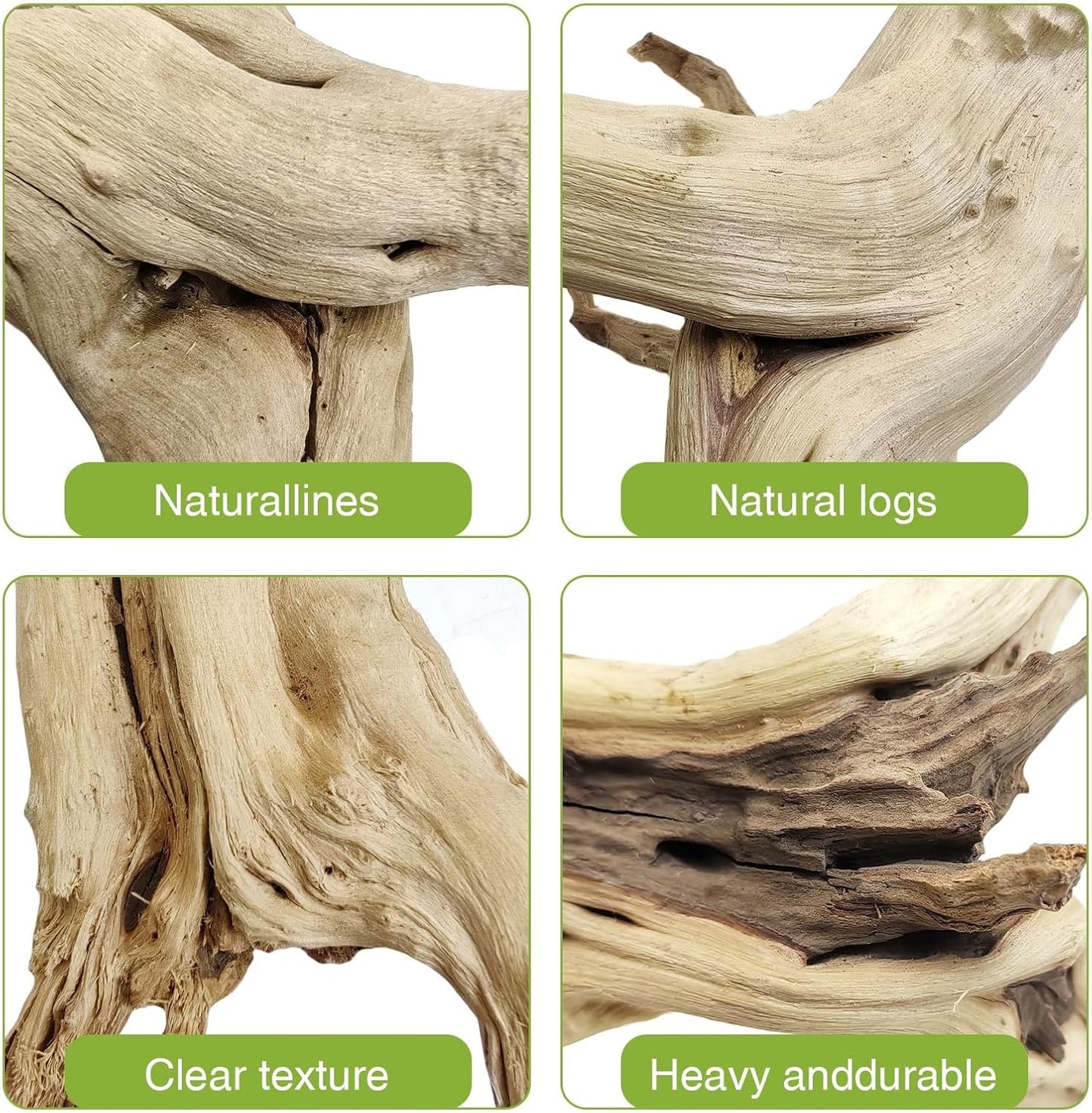 Tfwadmx Aquarium Driftwood, 7-11" Spider Wood Sinkable Driftwood for Fish Tank Decorations Natural Branches for Reptile, Assorted Spider Wood Branch Pack of 3